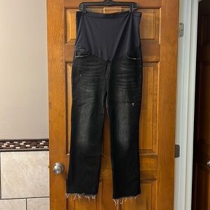Maternity Pink Blush Black Jeans